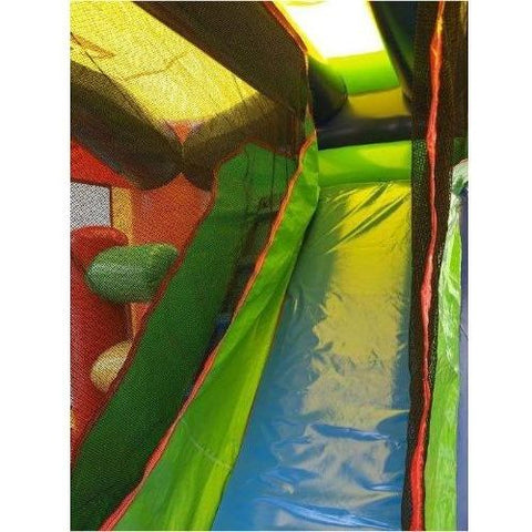 POGO Commercial Bouncers 5-Part Multi Play Rainbow Inflatable Bounce House with Slide Combo and Blower by POGO 754972361026 2477 5-Part Multi Play Rainbow Inflatable Bounce House Slide Combo & Blower