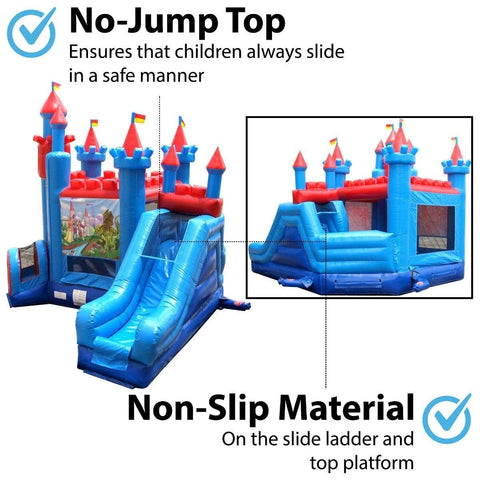 POGO Deluxe Brave Knight Bounce House Deluxe Brave Knight Bounce House and Slide Combo with Blower by POGO 754972361057 4324