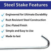 Image of POGO Inflatable Bouncer Accessories 5/16" x 10" Steel Hook Tarp Stakes (10) Pack by POGO 754972305228 1903 5/16" x 10" Steel Hook Tarp Stakes (10) Pack by POGO SKU# 1903