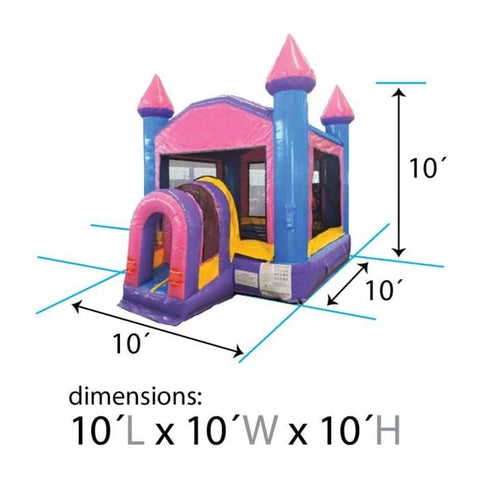 POGO Inflatable Bouncers 10' Compact Kids Pink Bounce House with Blower by POGO 754972354851 1899 10' Compact Kids Pink Bounce House with Blower by POGO SKU# 1899
