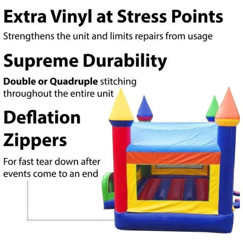 POGO Inflatable Bouncers 10'H Compact Kids Rainbow Bounce House with Blower by POGO 754972354868 1891 10'H Compact Kids Rainbow Bounce House with Blower by POGO SKU# 1891