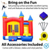 Image of POGO Inflatable Bouncers 11.5'H Crossover Rainbow Inflatable Bounce House Side Slide Combo with Blower, Backyard Party Package by POGO 14.5'H Crossover Pink Bounce House Slide Combo Blower Backyard Party
