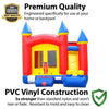 Image of POGO Inflatable Bouncers 11.5'H Crossover Rainbow Inflatable Bounce House Side Slide Combo with Blower, Backyard Party Package by POGO 754972316996 5520 11.5'H Crossover Rainbow Bounce House Side Slide Combo Blower
