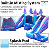 Image of POGO Inflatable Bouncers 11'H Crossover Pink Double Water Slide Bounce House with Blower, Backyard Party Package by POGO 754972355063 5517 11'H Double Water Slide Bounce House w/ Blower, Backyard Party Package