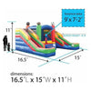 Image of POGO Inflatable Bouncers 11'H Crossover Sports Double Water Slide Bounce House with Blower, Backyard Party Package by POGO 754972370233 5518 11'H Crossover Sports Double Water Slide Bounce House with Blower