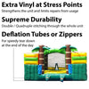 Image of POGO Inflatable Bouncers 11'H Crossover Tropical Double Water Slide Bounce House with Blower, Backyard Party Package by POGO 754972355049 5519 11'H Crossover Tropical Double Water Slide Bounce House Blower