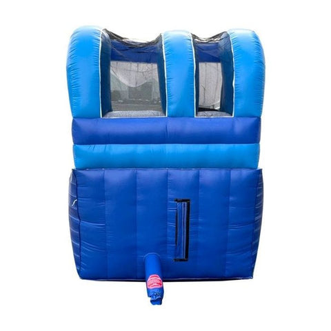 POGO Inflatable Bouncers 12'H Crossover Blue Wave Inflatable Water Slide with Blower by POGO 840344502965 6184