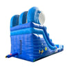 Image of POGO Inflatable Bouncers 12'H Crossover Blue Wave Inflatable Water Slide with Blower by POGO 840344502965 6184
