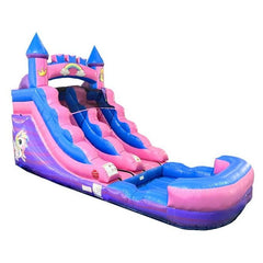 POGO Inflatable Bouncers 12'H Crossover Pink Unicorn Inflatable Water Slide by POGO 840344502996 6169