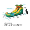 Image of POGO Inflatable Bouncers 12'H Crossover Tropical Inflatable Water Slide with Blower, Backyard Party Package by POGO 754972325134 5514 12'H Crossover Tropical Water Slide with Blower Backyard Party Package