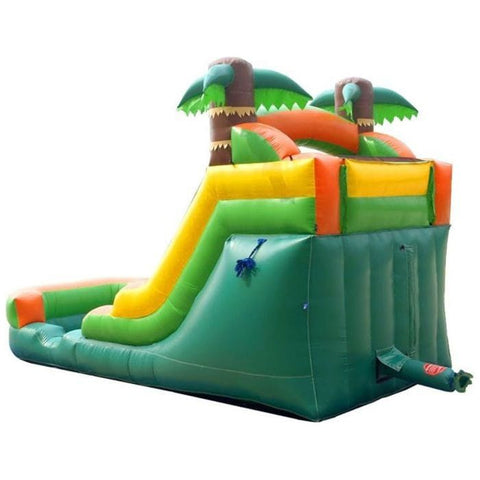 POGO Inflatable Bouncers 12'H Crossover Tropical Inflatable Water Slide with Blower, Backyard Party Package by POGO 754972325134 5514 12'H Crossover Tropical Water Slide with Blower Backyard Party Package