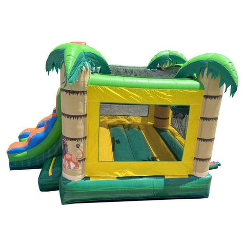 POGO Inflatable Bouncers 12ft x 18ft x 12ft Crossover Tropical Jungle Smiley Face Combo by POGO