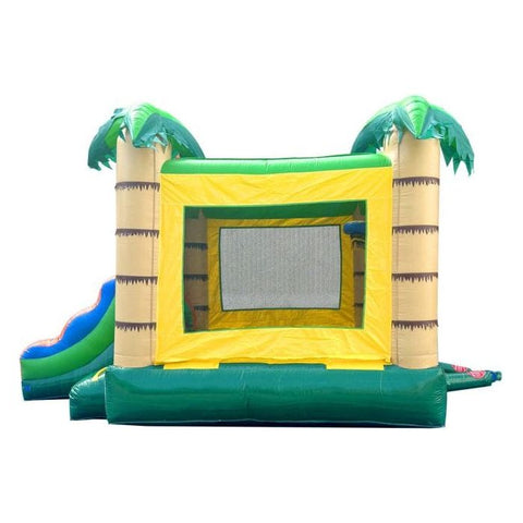 POGO Inflatable Bouncers 12ft x 26.5ft x 14.5ft Crossover Tropical Jungle Sun Water Slide Bounce House Combo with Blower and Pool by POGO