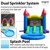 Image of POGO Inflatable Bouncers 13.5'H Crossover Blue Rainbow Dual Lane Bounce House Slide with Pool with Blower, Backyard Party Package by POGO 754972302708 5523 13.5'H Crossover Blue Rainbow Dual Lane Bounce House Slide Pool Blower