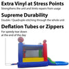 Image of POGO Inflatable Bouncers 13.5'H Crossover Sports Dual Lane Bounce House Slide with Pool with Blower, Backyard Party Package by POGO 13.5'H Crossover Blue Rainbow Dual Lane Bounce House Slide Pool Blower