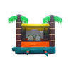 Image of POGO Inflatable Bouncers 13.5'H Crossover Tropical Dual Lane Bounce House Slide with Pool with Blower, Backyard Party Package by POGO 754972305945 5522 Crossover Rainbow Dual Lane Bounce House Slide Pool Backyard Party