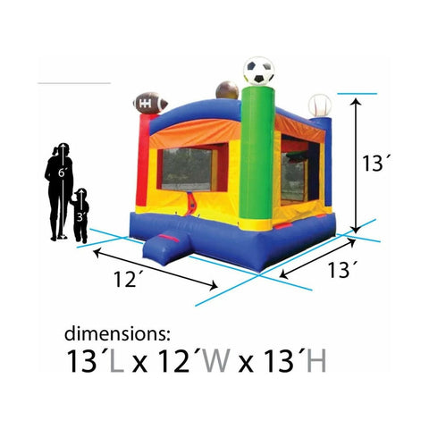 POGO Inflatable Bouncers 13'H Crossover Sports Bounce House with Blower, Backyard Party Package by POGO 781880284109 5505 Crossover Sports Bounce House with Blower, Backyard Party Package POGO SKU# 5505