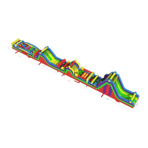 POGO Inflatable Bouncers 130' Retro GIANT 4-Piece Obstacle Course by POGO 754972360692 592 130' Retro GIANT 4-Piece Obstacle Course by POGO by POGO SKU# 592