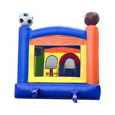 POGO Inflatable Bouncers 14.5'H Crossover Deluxe Sports Combo with Blower and Pool by POGO 840344502927 6241