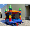 Image of POGO Inflatable Bouncers 14.5'H Crossover Rainbow Smiley Face Castle Inflatable Bounce House with Blower by POGO 14.5H Crossover Pink Smiley Castle Inflatable Bounce House Blower POGO