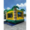 Image of POGO Inflatable Bouncers 14.5'H Crossover Tropical Jungle Smiley Face Inflatable Bounce House with Blower by POGO 14.5H Crossover Pink Smiley Castle Inflatable Bounce House Blower POGO