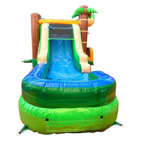 POGO Inflatable Bouncers 15.5'H Mega Dinosaur Inflatable Water Slide Bounce House Combo with Blower by POGO 754972382373 6127 15.5'H Mega Dinosaur Water Slide Bounce House Combo Blower POGO