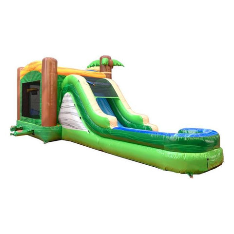 POGO Inflatable Bouncers 15.5'H Mega Dinosaur Inflatable Water Slide Bounce House Combo with Blower by POGO 754972382373 6127 15.5'H Mega Dinosaur Water Slide Bounce House Combo Blower POGO