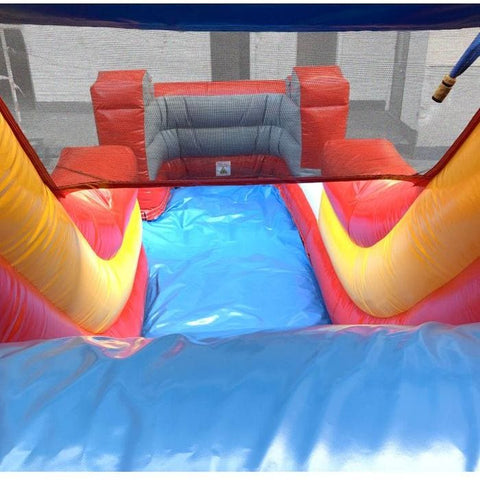 POGO Inflatable Bouncers 15.5'H Mega Fire Truck Water Slide Bounce House Combo with Blower by POGO 754972382397 6131 15.5'H Mega Fire Truck Water Slide Bounce House Combo with Blower POGO