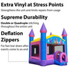 Image of POGO Inflatable Bouncers 15.5' H Pink & Blue Princess Dream Bounce House with Blower by POGO 754972336543 6997-1892 15.5' H Pink & Blue Princess Dream Bounce House with Blower POGO 6997