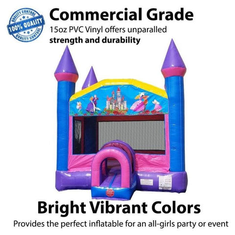 POGO Inflatable Bouncers 15.5' H Pink & Blue Princess Dream Bounce House with Blower by POGO 754972336543 6997-1892 15.5' H Pink & Blue Princess Dream Bounce House with Blower POGO 6997