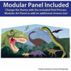 Image of POGO Inflatable Bouncers 15.5' H Rainbow Modular Bounce House with Blower and Dinosaur Art Panel by POGO 754972336567 7492-1987 15.5' H Rainbow Modular Bounce House with Blower and Dinosaur Art Panel 