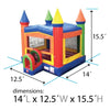 Image of POGO Inflatable Bouncers 15.5' H Rainbow Modular Bounce House with Blower and Dinosaur Art Panel by POGO 754972336567 7492-1987 15.5' H Rainbow Modular Bounce House with Blower and Dinosaur Art Panel 