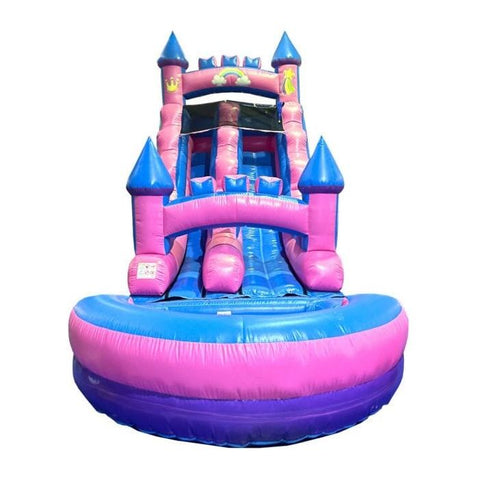 POGO Inflatable Bouncers 15'H Crossover 15' Pink Unicorn Inflatable Water Slide with Blower and Pool by POGO 6517 15'H Crossover Pink Unicorn Inflatable Water Slide Blower Pool POGO