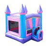 Image of POGO Inflatable Bouncers 15'H Modular Pink Inflatable Bounce House with Blower and Princess Art Panel by POGO 754972336529 1986 15' Modular Pink Inflatable Bounce House w Blower & Princess Art Panel