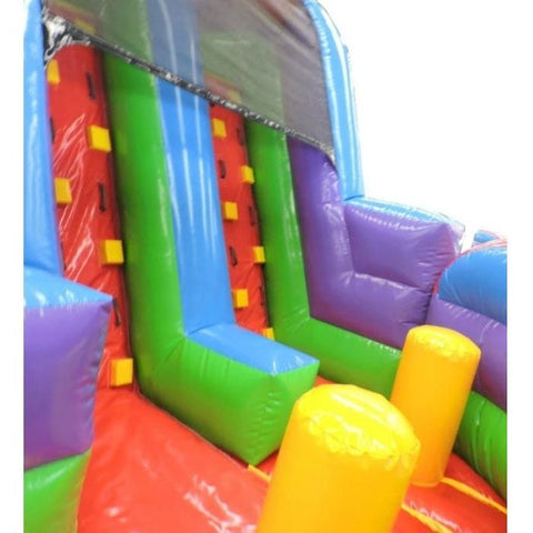 POGO Inflatable Bouncers 15'H Retro Radical Run Inflatable Obstacle Course with Blower by POGO 754972354950 433-15