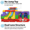 Image of POGO Inflatable Bouncers 15'H Retro Radical Run Inflatable Obstacle Course with Blower by POGO 754972354950 433-15