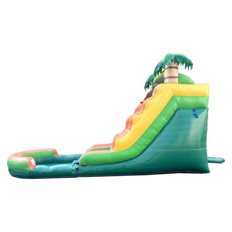 POGO Inflatable Bouncers 15'H Tropical Inflatable Water Slide with Blower and Pool with Blower and Pool by POGO 6253 15'H Tropical Inflatable Water Slide Blower and Pool Blower Pool POGO