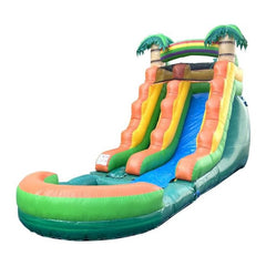 POGO Inflatable Bouncers 15'H Tropical Inflatable Water Slide with Blower and Pool with Blower and Pool by POGO 6253 15'H Tropical Inflatable Water Slide Blower and Pool Blower Pool POGO