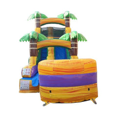 15'H Tropical Yellow Marble Inflatable Water Slide with Blower by POGO