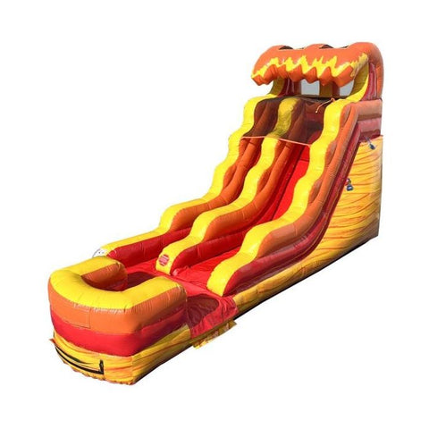 POGO Inflatable Bouncers 15' Tall Lava Wave Marble Wet/Dry Inflatable Slide with Blower by POGO 15' Fire Marble Inflatable Water Slide With Blower by POGO SKU #2530