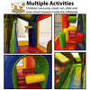 Image of POGO Inflatable Bouncers 16'H 5-Part Multi Play Rainbow Inflatable Bounce House with Slide Combo and Blower by POGO 754972361026 2477-23 16'H 5Part Multi Play Rainbow Inflatable Bounce House Slide Combo 2477