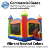 Image of POGO Inflatable Bouncers 16'H 5-Part Multi Play Rainbow Inflatable Bounce House with Slide Combo and Blower by POGO 754972361026 2477-23 16'H 5Part Multi Play Rainbow Inflatable Bounce House Slide Combo 2477