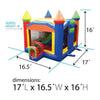 Image of POGO Inflatable Bouncers 16'H 5-Part Multi Play Rainbow Inflatable Bounce House with Slide Combo and Blower by POGO 754972361026 2477-23 16'H 5Part Multi Play Rainbow Inflatable Bounce House Slide Combo 2477