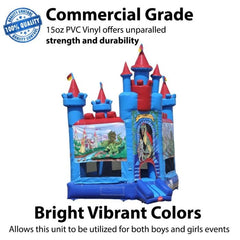 19'H Brave Knight Castle Bounce House with Blower by POGO