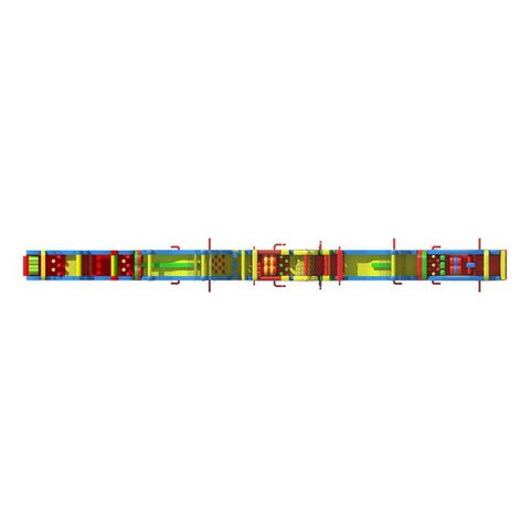 POGO Inflatable Bouncers 19'H Retro BEAST 5-Piece 7E Obstacle Course Climb by POGO 781880221838 663 19'H Retro BEAST Radical 5-Piece Obstacle Course by POGO SKU# 663