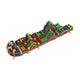 19'H Retro MAMMOTH 6-Piece 7E Obstacle Course Dual Climb