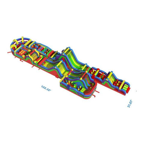 POGO Inflatable Bouncers 19'H Retro Monster 7-Piece Radical 7E Obstacle Course Climb by POGO 781880221845 664 19'H Retro Monster 7-Pc Radical 7E Obstacle Course Climb POGO SKU# 664