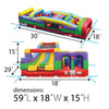 Image of POGO Inflatable Bouncers 59'H Retro SUPER 2-Piece Radical 7E Obstacle Course by POGO 754972360708 593 59'H Retro SUPER 2-Piece Radical 7E Obstacle Course by POGO SKU# 593