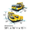Image of POGO Inflatable Bouncers 59'H Venom SUPER 2-Piece Radical Dual Obstacle Course by POGO 754972360876 616-59