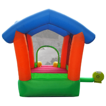 POGO Inflatable Bouncers 6' Backyard Kids Rainbow Playhouse Inflatable Bounce House with Slide by POGO 754972375092 7978 6' Backyard Kids Rainbow Playhouse Inflatable Bounce House with Slide